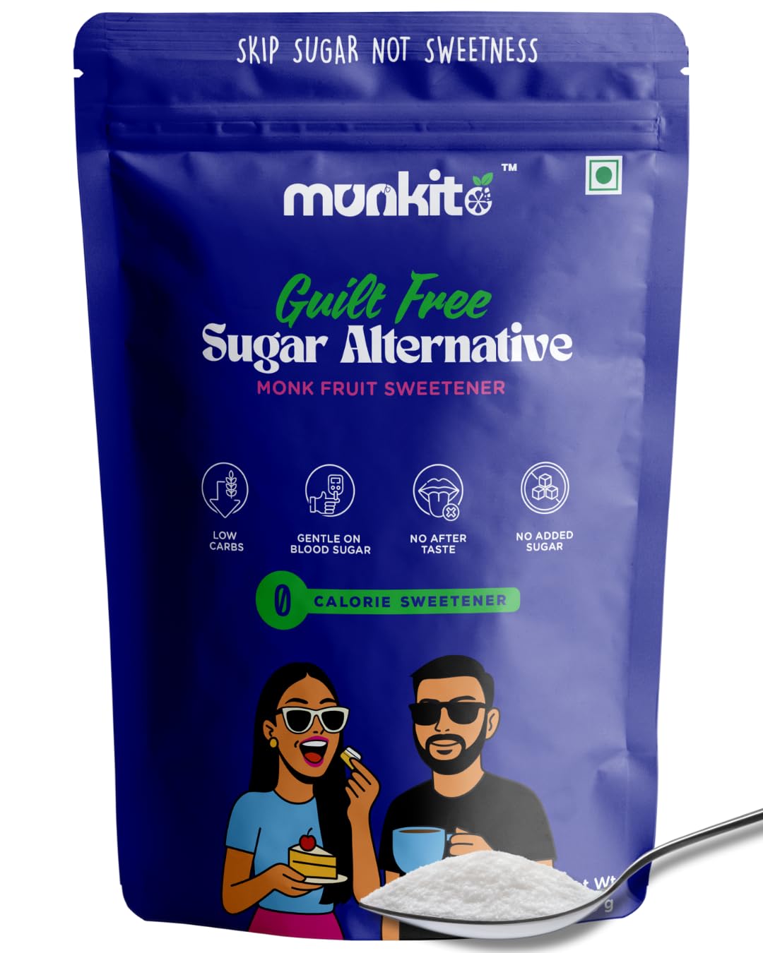 Munkito monk fruit sweetener with erythritol pouch