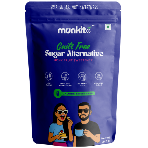 Munkito guilt-free sugar alternative packaging on a white background