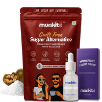Sweetness Combo – Monk Fruit Sweetener with Allulose (300g) + Monk Fruit Liquid Drops (15ml)