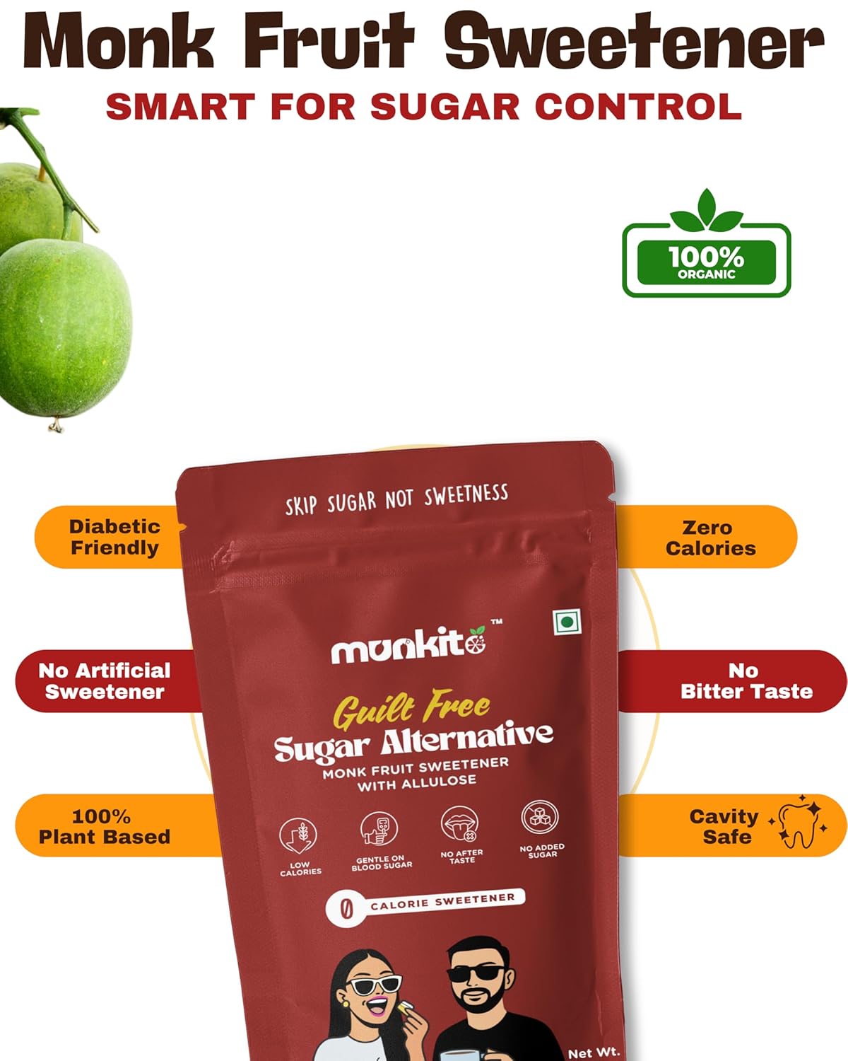 Monk Fruit Sweetener package with benefits of monk fruit